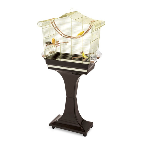 IMAC Sofia klatka dla ptaków złoto/brązowa 625x33x61/132 cm na kółkach