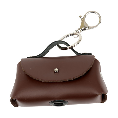 Barry King Torebka skórzana do woreczków na odchody, brązowa