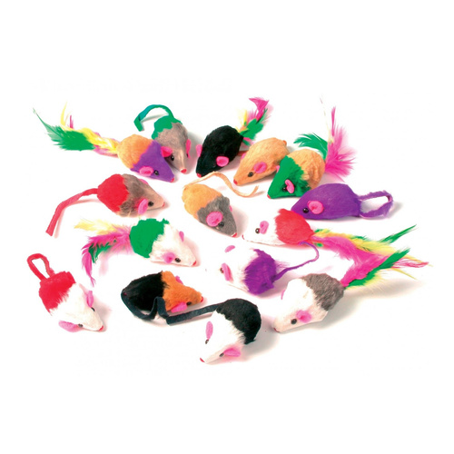 ZOLUX Zabawka dla kota zestaw 24 małych myszek