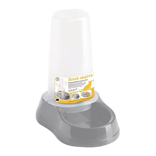 ZOLUX Dozownik pokarmu i wody dla psa lub kota BREAK 0,65 l kol. szary