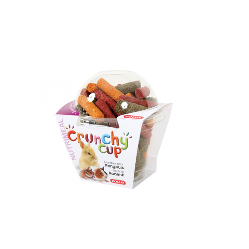 ZOLUX Przysmak naturalny dla gryzoni CRUNCHY CUP lucerna marchew burak 180g