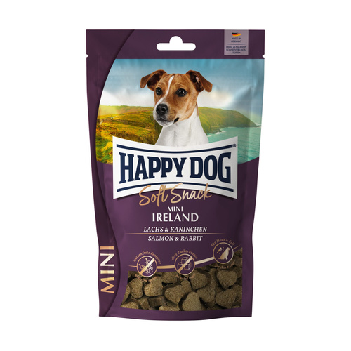 Happy Dog Soft Snack Mini Ireland, przysmak dla psów, łosoś i królik, 100g