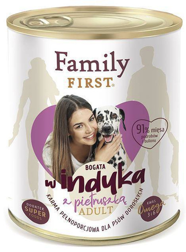 Family First INDYK z pietruszką dla Psa 800g