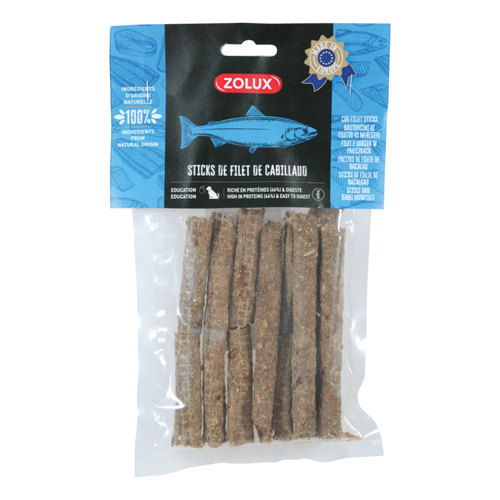 ZOLUX Przysmak naturalny dla psa Filet z dorsza w pałeczkach 70 g