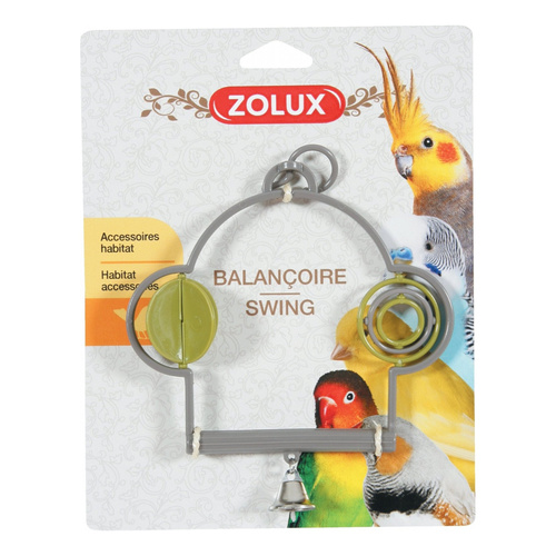 ZOLUX Huśtawka dla ptaków plastikowa z zabawkami i dzwoneczkiem