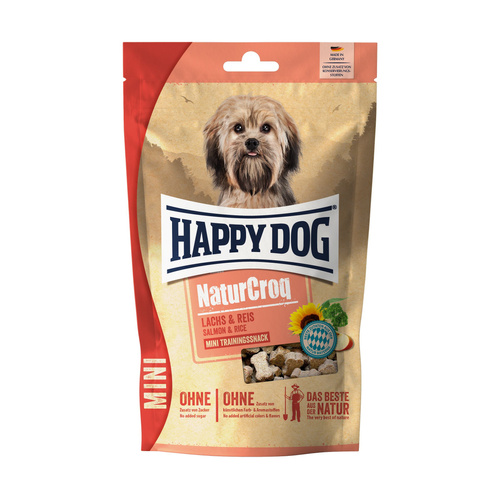 Happy Dog NaturCroq Mini Snack Lachs, przysmak, dla psów, łosoś i ryż, 100g