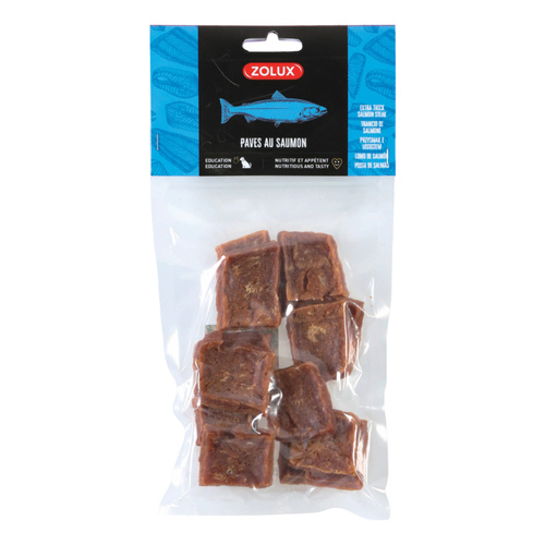 Zolux Przysmak naturalny dla psa Stek z łososia w kawałkach 100 g