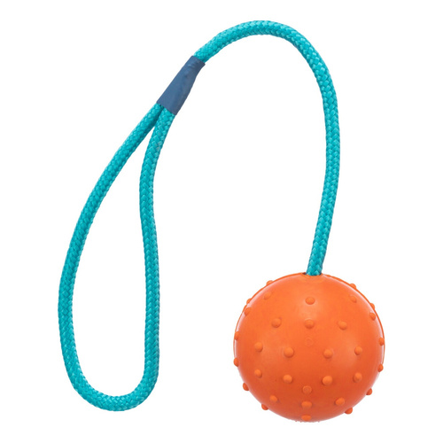 Trixie PIŁKA z KAUCZUKU na sznurku 6cm/ 30cm