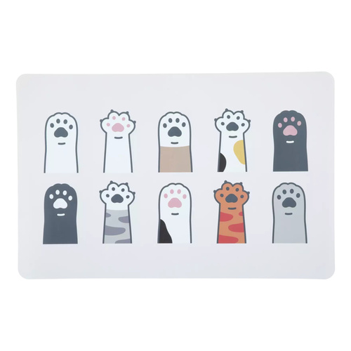 ZOLUX Podkładka pod miski dla kota czysta podłoga wzór łapki