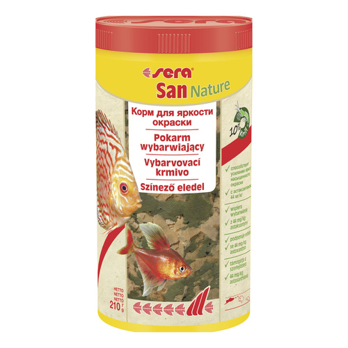 Sera San Nature 1000 ml płatki - pokarm wybarwiający premium