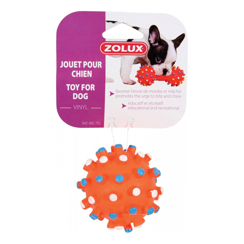 ZOLUX Zabawka winylowa dla psa Piłka z wypustkami 7 cm