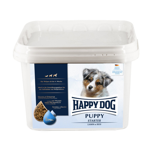 Happy Dog Puppy Starter, karma, dla szczeniąt, od 4 tygodnia, jagnięcina/ryż 1,5 kg