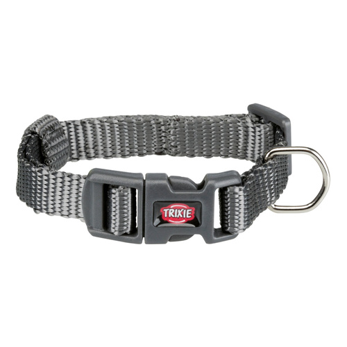 Trixie Obroża Premium, XXS-XS: 15-25 cm/10 mm, grafit