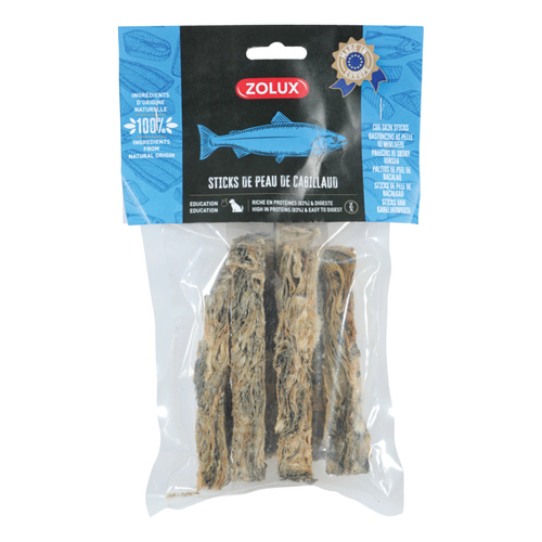 ZOLUX Przysmak naturalny dla psa Pałeczki ze skóry dorsza 70 g