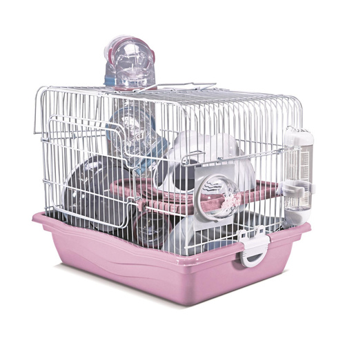 Panama Pet Klatka dla gryzoni, 35,5x26,6x27,5 cm, biało/różowa
