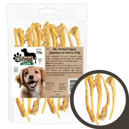 Mr. Pretzel Ogon jagnięcy ze skórą 250g