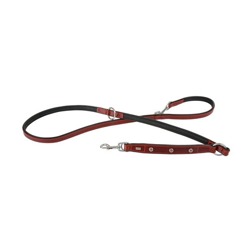 Barry King Smycz skórzana, 20 mm / 200 cm, czerwona/czarna