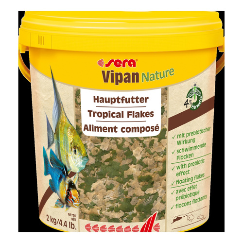 Sera Vipan Nature Large Flakes 10 l duże płatki - pokarm premium