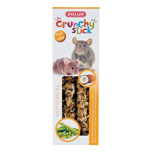 ZOLUX Kolba Crunchy Stick szczur/mysz orzech kokosowy/groch 115 g