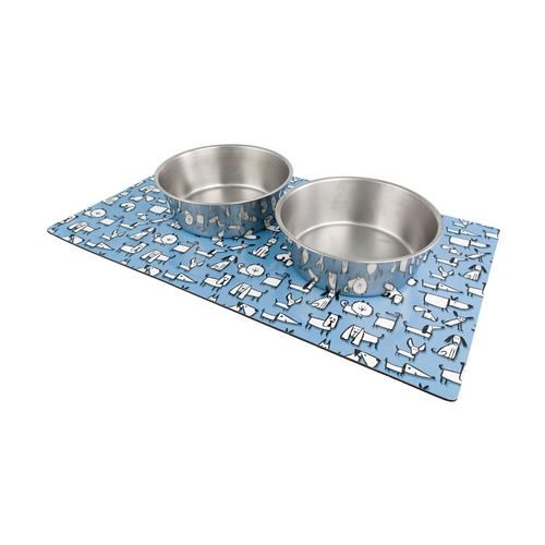 Barry King Zestaw 2 misek, dla psa, stal nierdzewna, 2x950ml, z matą magnetyczną