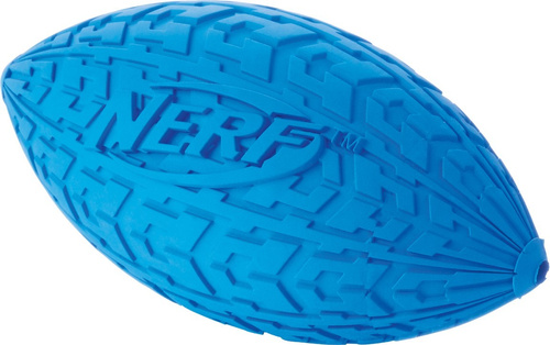 Piszcząca piłka rugby z bieżnikiem NERF, M, czerwona/niebieska