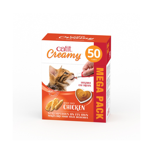 CatIt Creamy Megapack, przysmak, dla kota, kurczak, 50x10g
