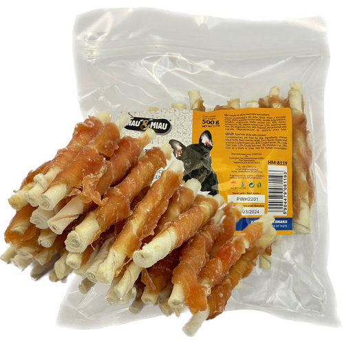 Hau Miau KURCZAK na pałeczce wołowej 500g