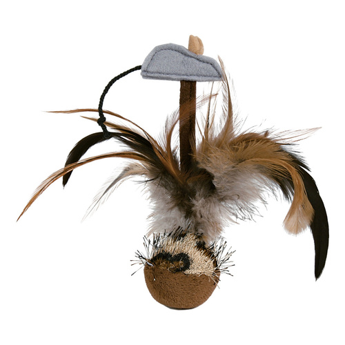 Trixie PIŁKA z PIÓRAMI zabawka dla kota 15cm