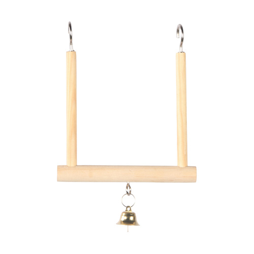 Panama Pet Huśtawka, dla ptaków, drewniana, z dzwonkiem 12,5x15x13,5 cm