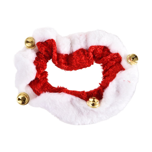 Barry King Świąteczny szalik/komin z dzwoneczkami dla psa, czerwony, 8,5x7,5cm