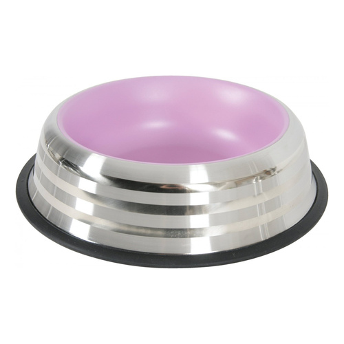 Zolux Miska antypoślizgowa dla psa Inox MERENDA 1 l kol. różowy