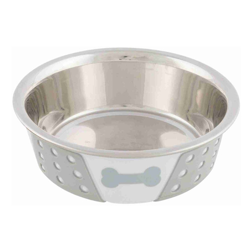 Trixie Miska metalowa szara dla psa kota 400ml