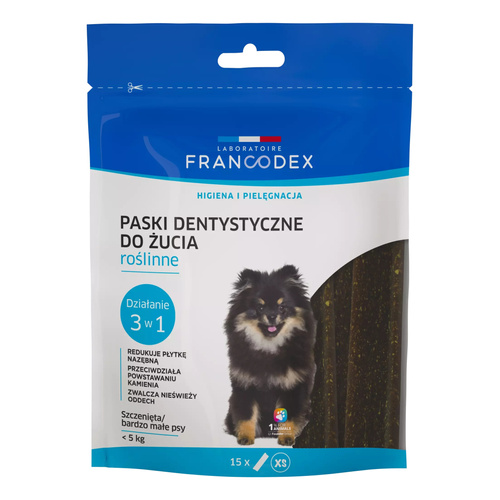 FRANCODEX Paski do gryzienia XS na brzydki zapach z pyska 114 g 15 szt.