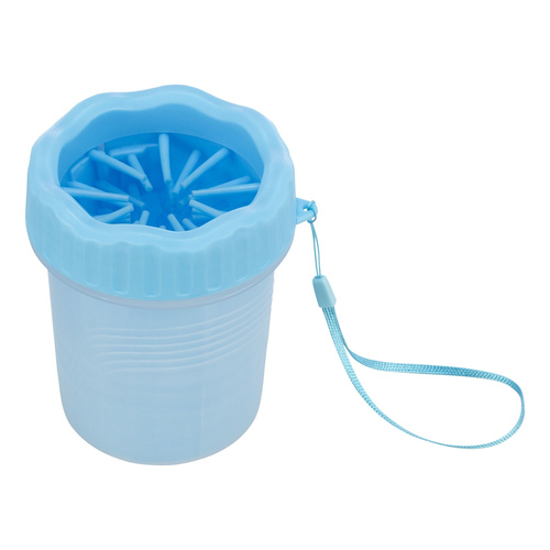 Trixie Czyścik do łap, dla psa, niebieski, silikon/PP, S-M, 9,7 x 11,9 cm