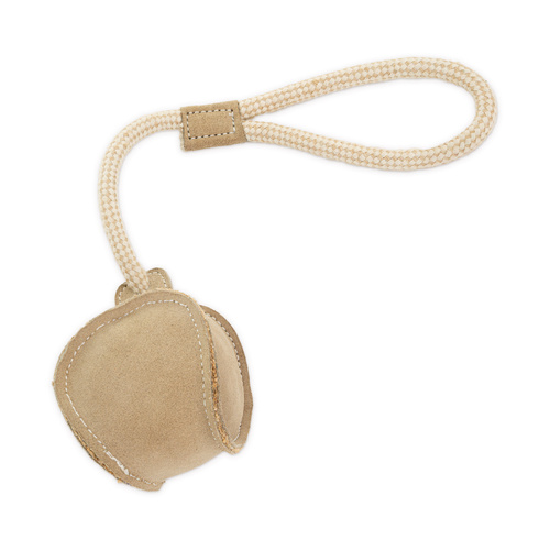 Barry King zabawka, dla psa, kula, skórzana ze sznurkiem, kula 8cm+sznurek