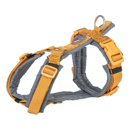 Trixie Premium trekking, szelki, dla psa, curry/grafit, S-M: 44-53 cm/20 mm