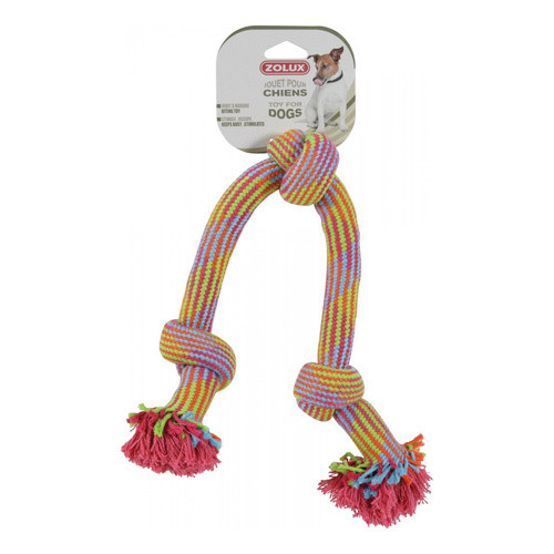 ZOLUX Zabawka sznurowa dla psa 3 węzły kolorowa 48 cm