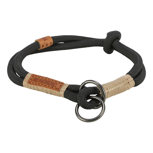 Trixie BE NORDIC, obroża zaciskowa, dla psa, czarna/piaskowa, linka, L-XL: 55 cm/o 13 mm