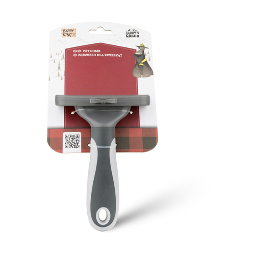 Barry King Zgrzebło dla zwierząt, szary, 11 x 16,3 cm