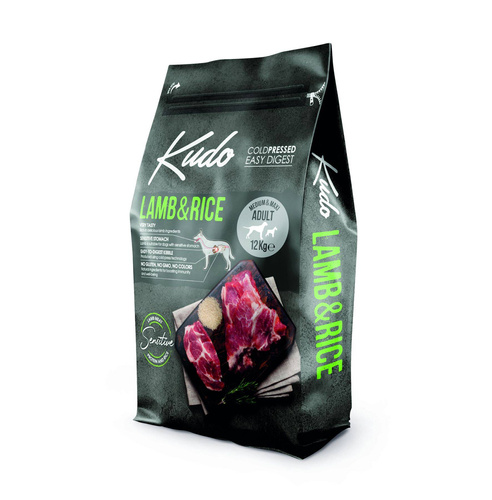 Karma Kudo Cold Pressed  Jagnięcina&Ryż Medium Maxi Adult 12 kg