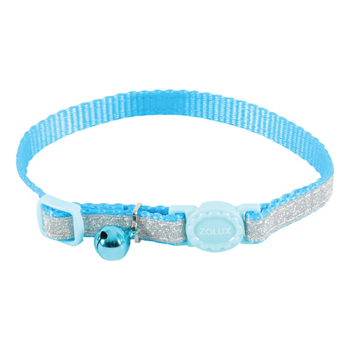 ZOLUX Obroża regulowana dla kota nylonowa SHINY kol. niebieski