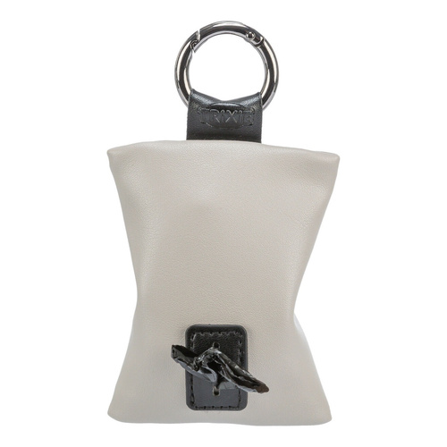 Trixie CityStyle, pojemnik na woreczki na odchody, 1 rolka/15 woreczków, imitacja skóry, jasnoszary