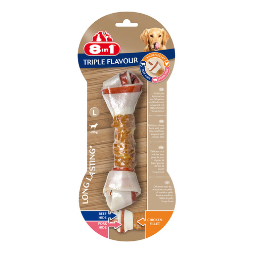 8in1 Przysmak dla psa kość Triple Flavour L 1 szt.