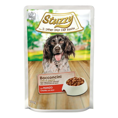 Stuzzy Bocconcini karma mokra dla psa wołowina kawałki 100 g
