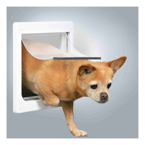 Trixie DRZWI dla psa 2-FUNKCYJNE BIAŁE wahadłowe