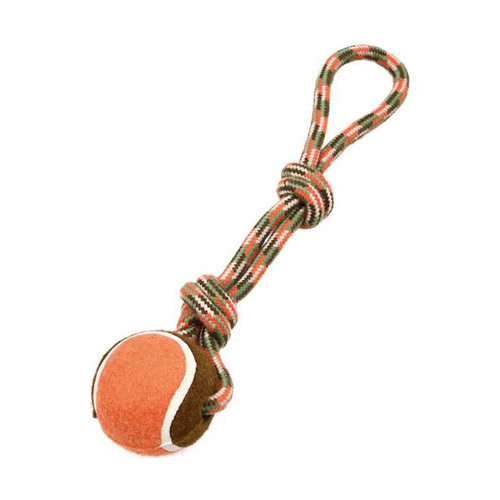 Barry King Zabawka dla psa, sznur z piłką tenisową, 34cm