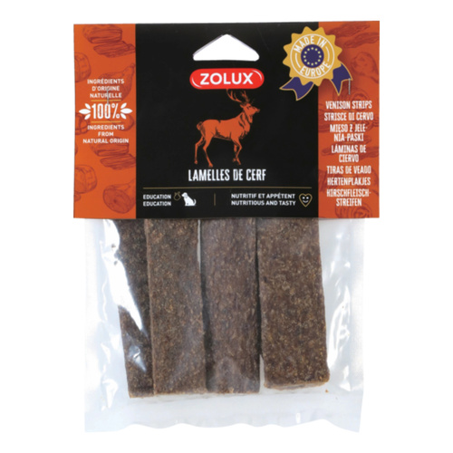 ZOLUX Przysmak naturalny dla psa Paski z jelenia 100 g