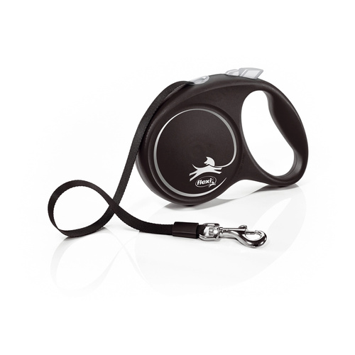 FLEXI Smycz automatyczna dla psa Black Design M taśma 5 m kol. czarny