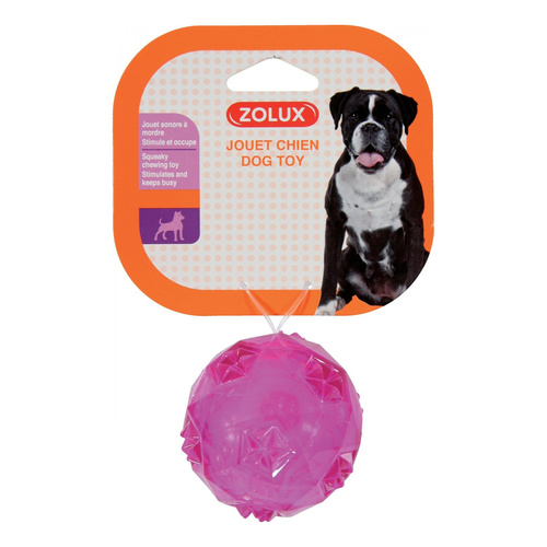 ZOLUX Zabawka dla psa piłka TPR POP 6 cm kol. różowy