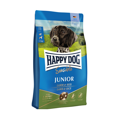 Happy Dog Sensible Junior, sucha karma, dla szczeniąt, 7-18 miesięcy, jagnięcina/ryż, 10 kg